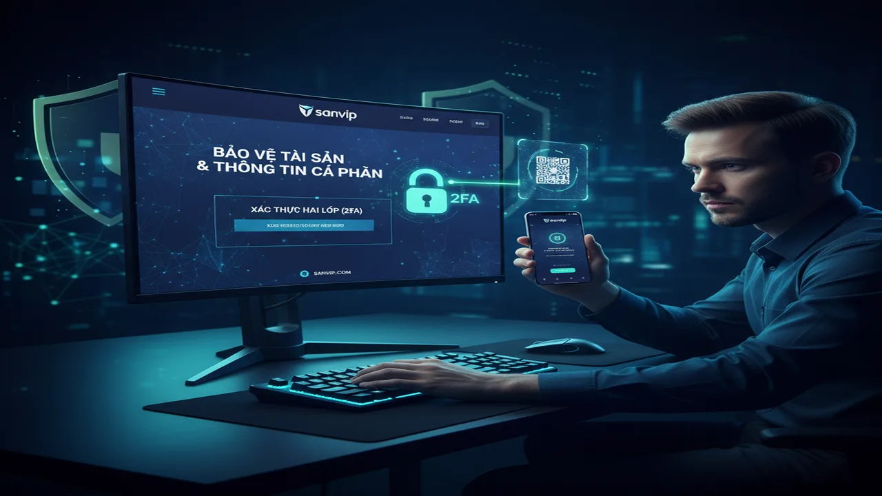 Hướng dẫn bảo mật tài khoản 2 lớp (2FA) Sanvip