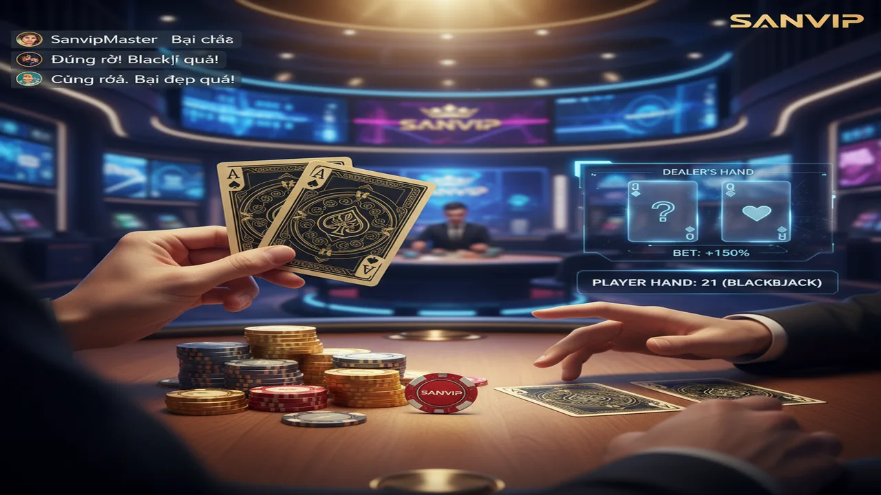 Hướng dẫn chơi Blackjack (Xì Dách) Sanvip