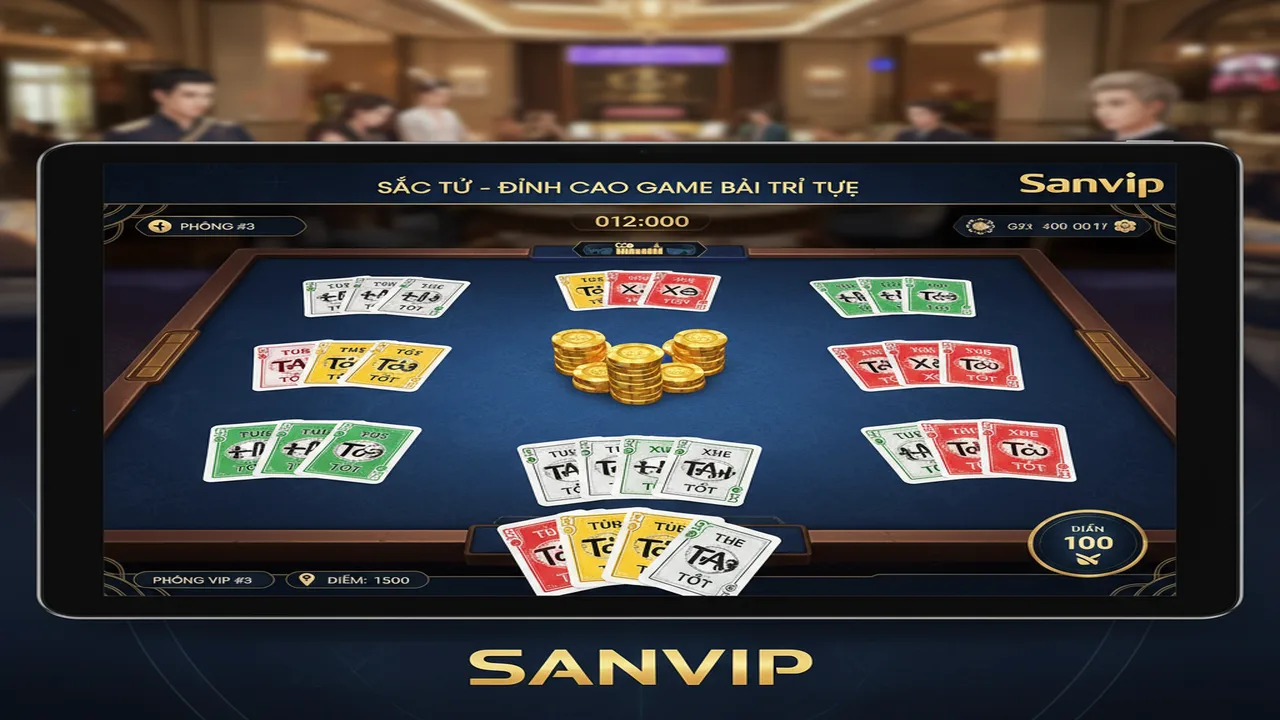 Hướng dẫn chơi bài Sắc Tứ trực tuyến Sanvip