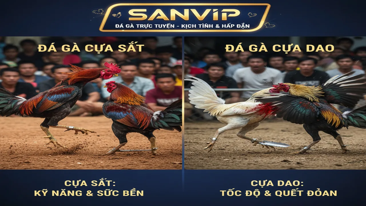 Đá gà cựa sắt và đá gà cựa dao: Sự khác biệt Sanvip