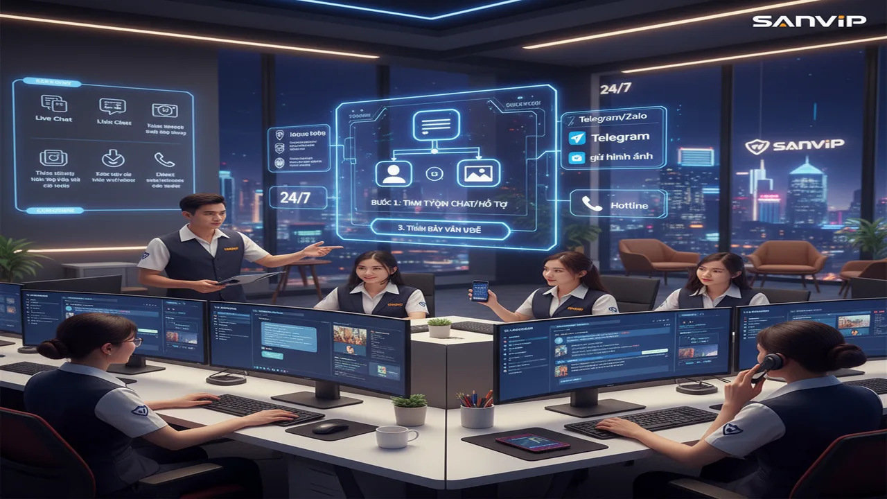 Cách liên hệ đội ngũ CSKH nhanh nhất Sanvip