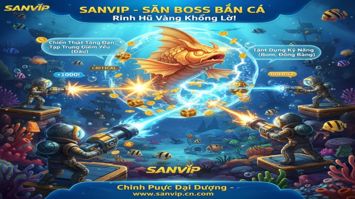 Mẹo Săn Boss Bắn Cá: Bí Kíp Diệt Cá Lớn Nhanh Nhất Tại Sanvip