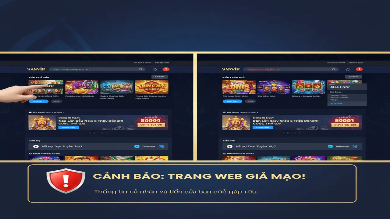 Cách nhận biết website giả mạo để tránh lừa đảo Sanvip
