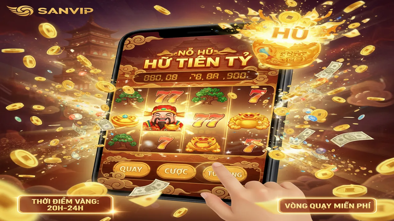 Bí quyết săn hũ Thần Tài: Nổ hũ tiền tỷ vốn nhỏ Sanvip