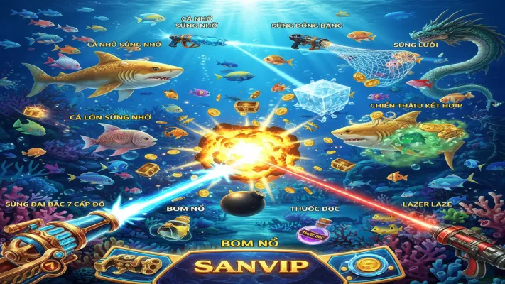 Các Loại Vũ Khí Trong Bắn Cá Sanvip Và Bí Kíp Sử Dụng Hiệu Quả